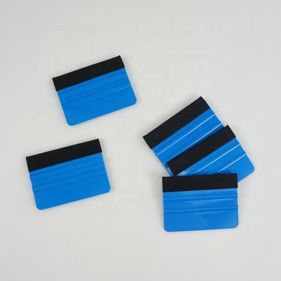 Portable durable blue plastic squeegee car window cleaning tool vinyl squeegee window film tool