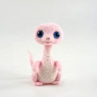 Factory supplier cute needle felted animal dragon wool felt ornaments