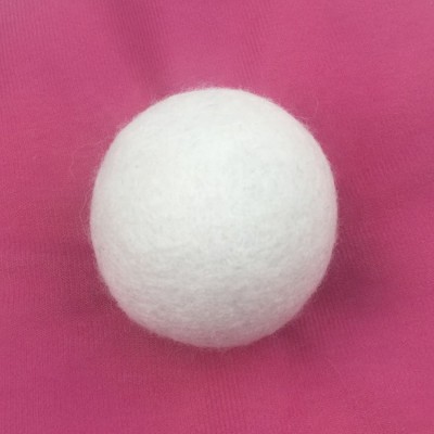 7cm 7.5cm White color new zealand wool dryer balls household laundry balls